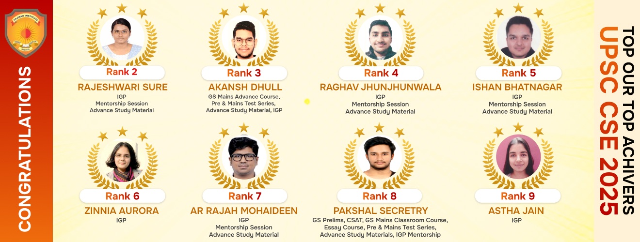 Vajirao & Reddy UPSC CSE 2025 top achievers