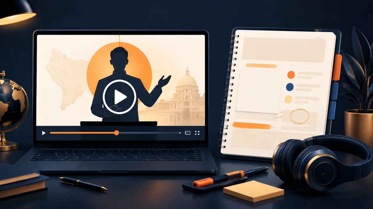 Online UPSC news-analysis video lesson with digital notes