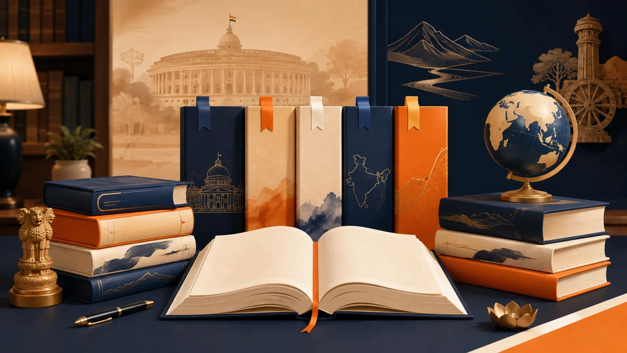 Curated UPSC books covering governance, history, geography and world affairs