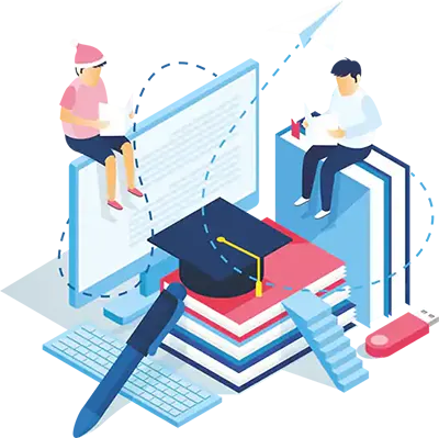Online UPSC test series learning and analytics illustration