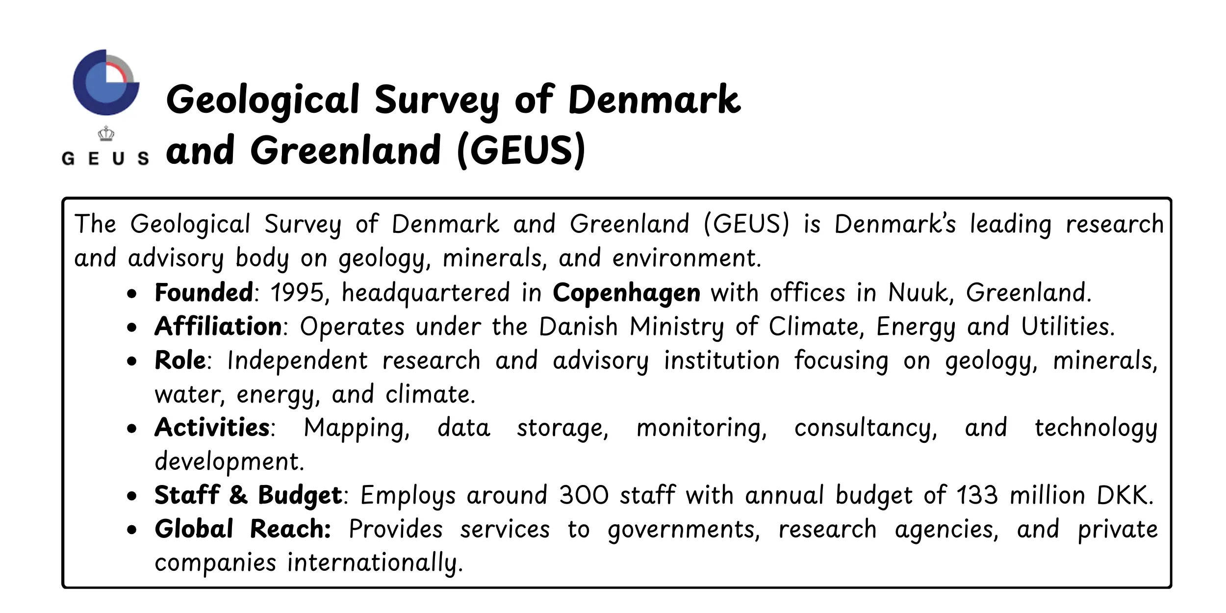 Geological Survey of Denmark and Greenland