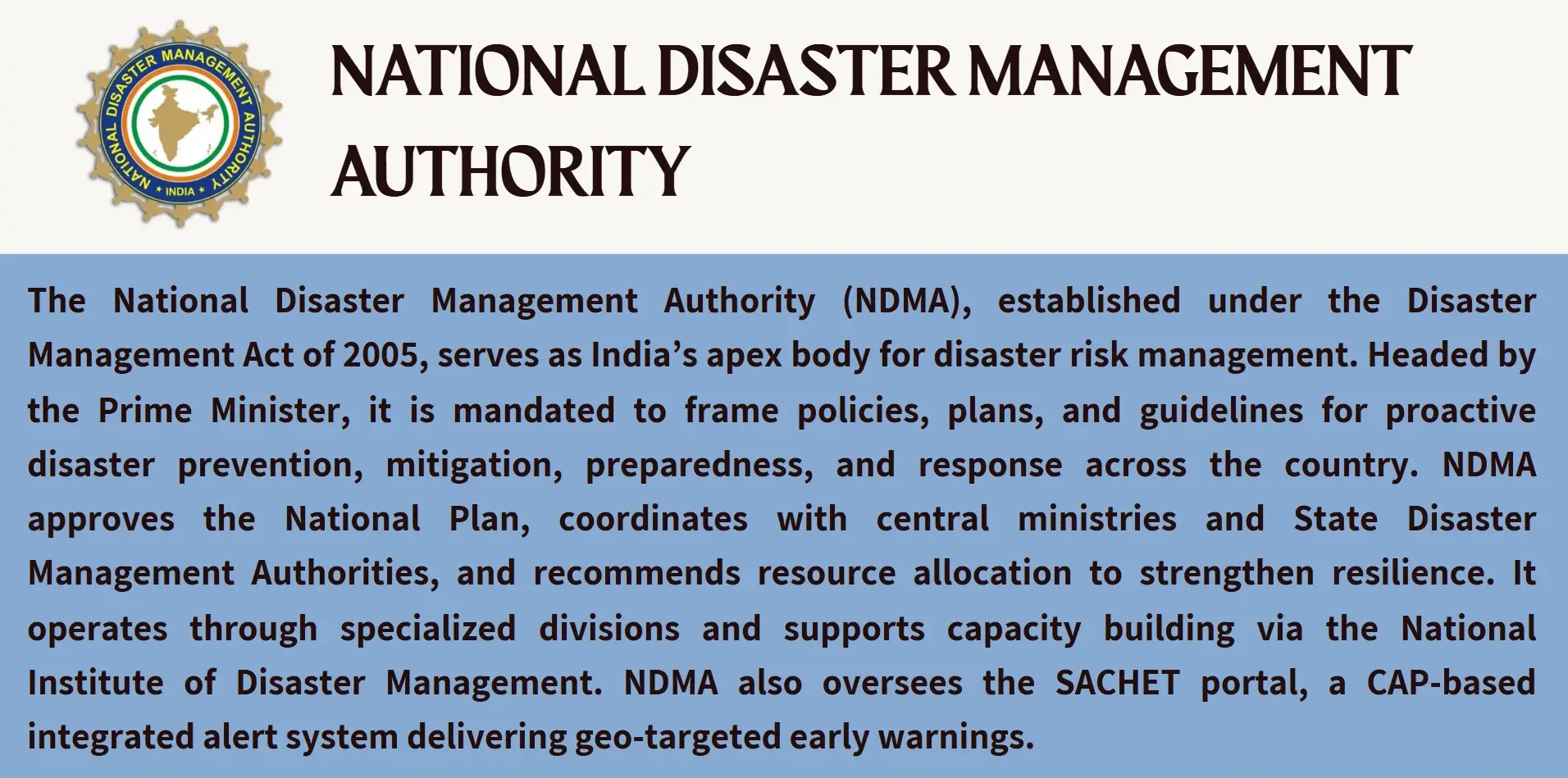 national disaster management