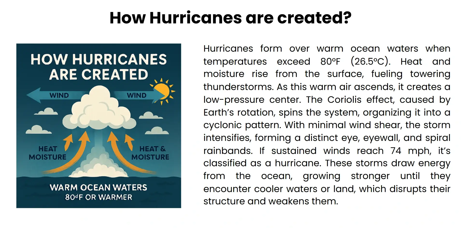 how hurricanes are