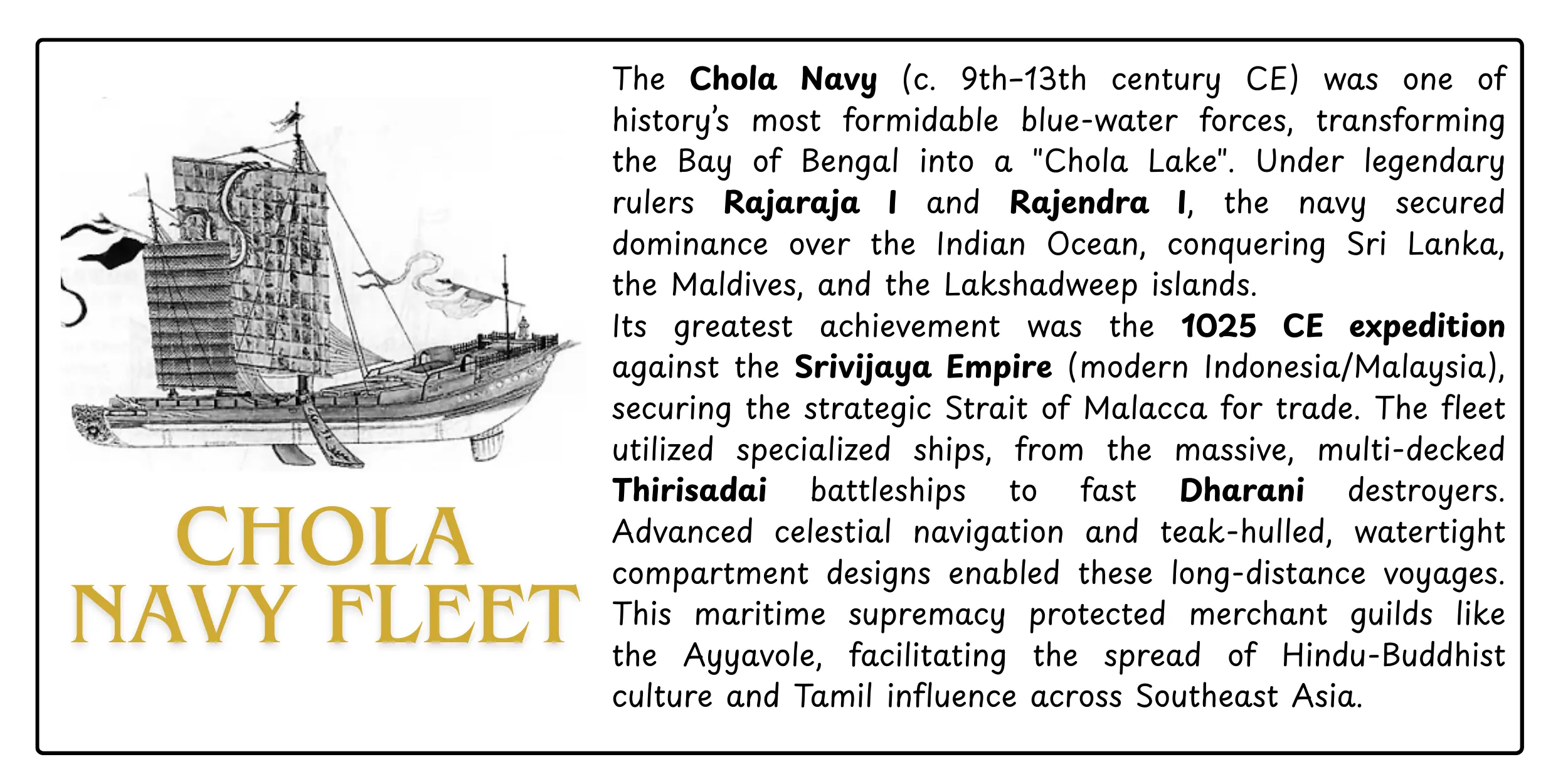 Chola Navy Fleet