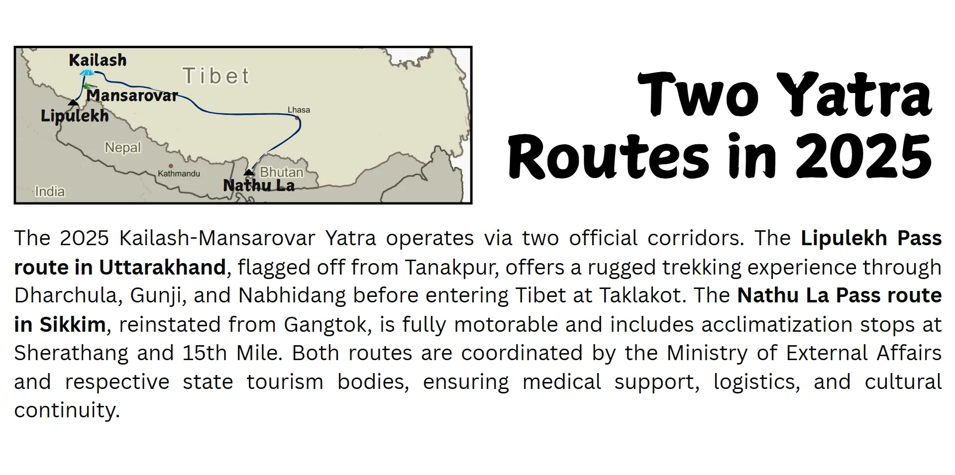 Two Yatra routes in 2025