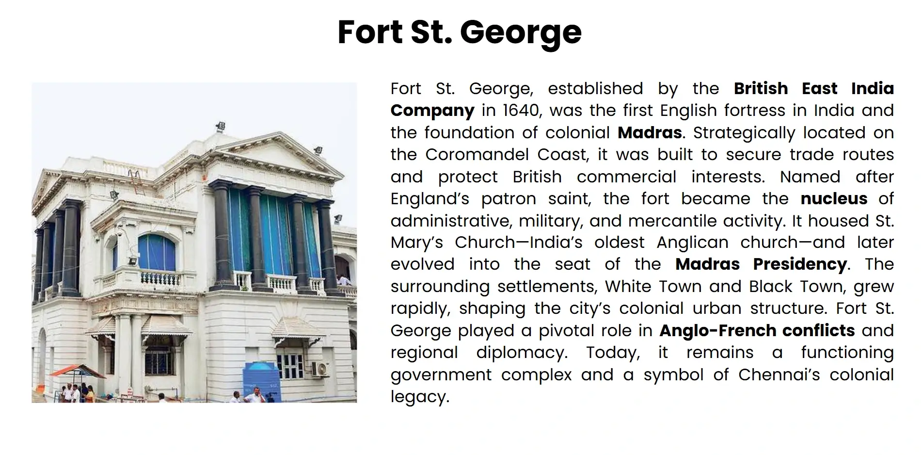 fort st george