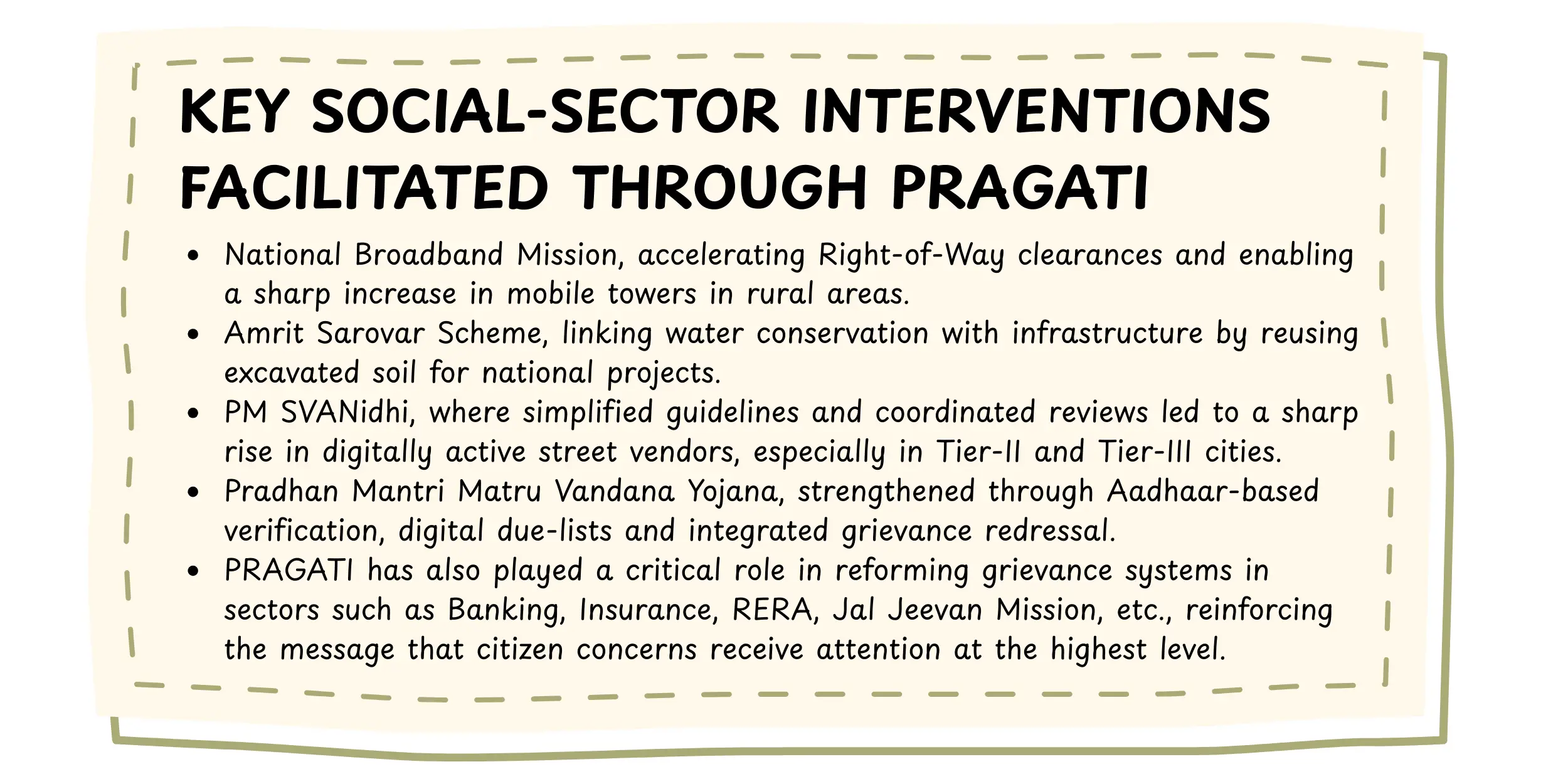PRAGATI Key Social Sector 