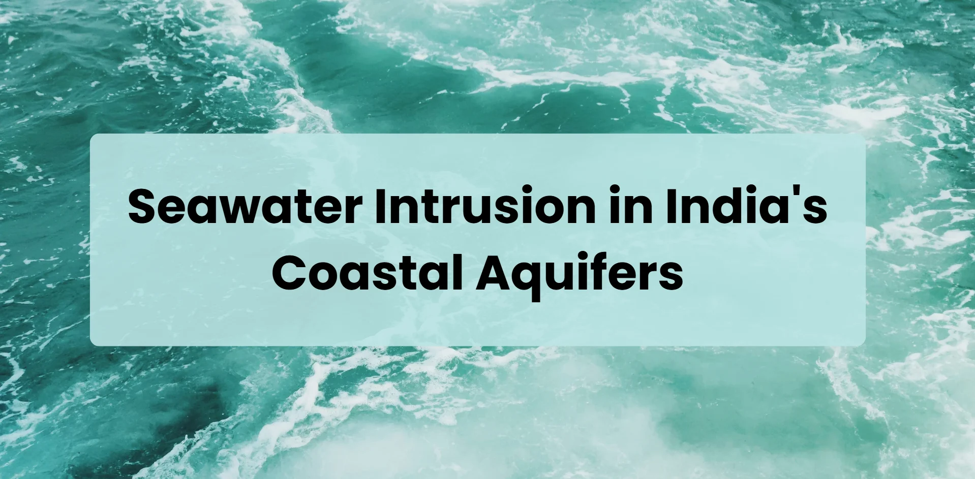 seawater intrusion in