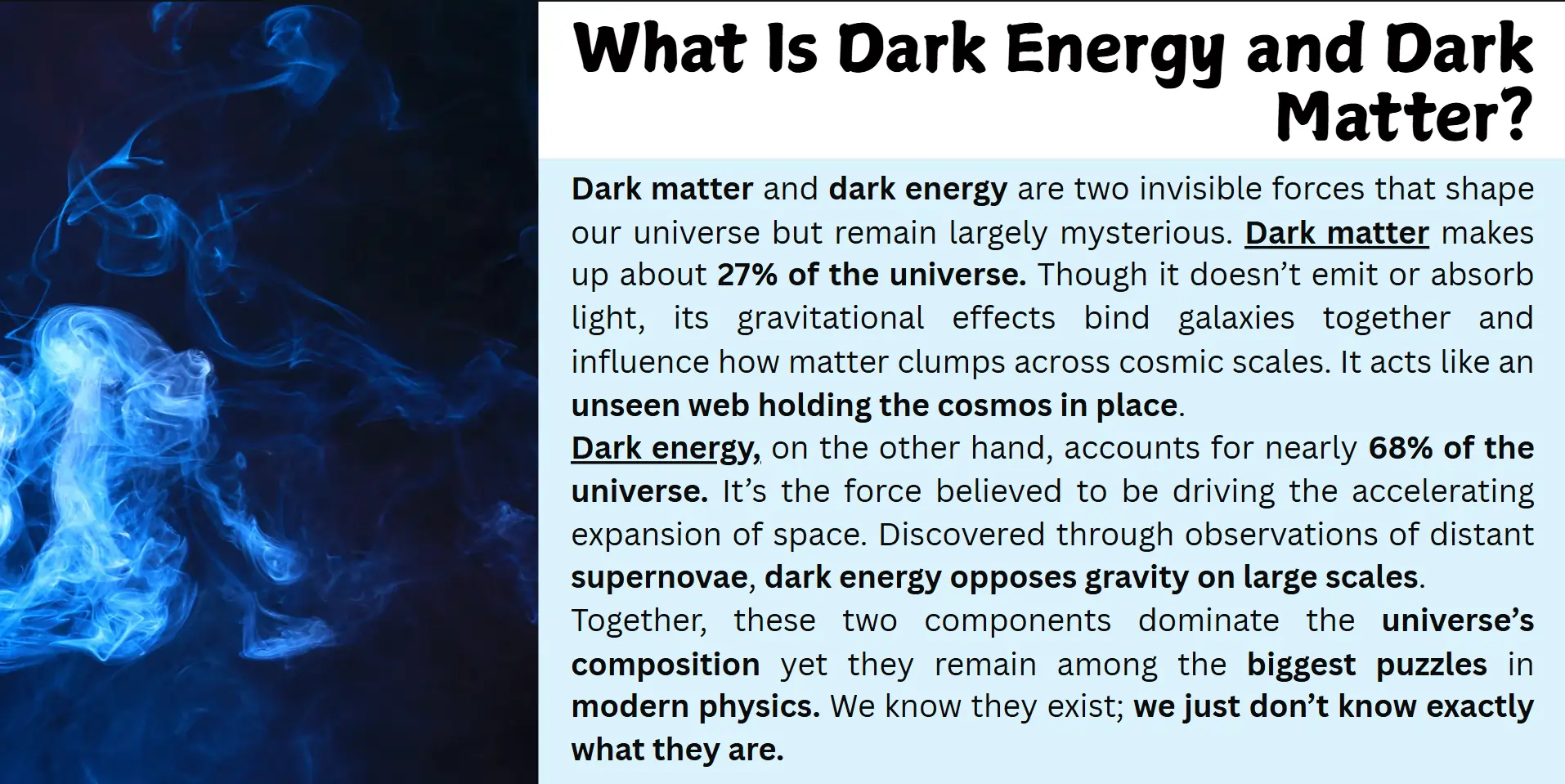 what is dark energy and dark matter