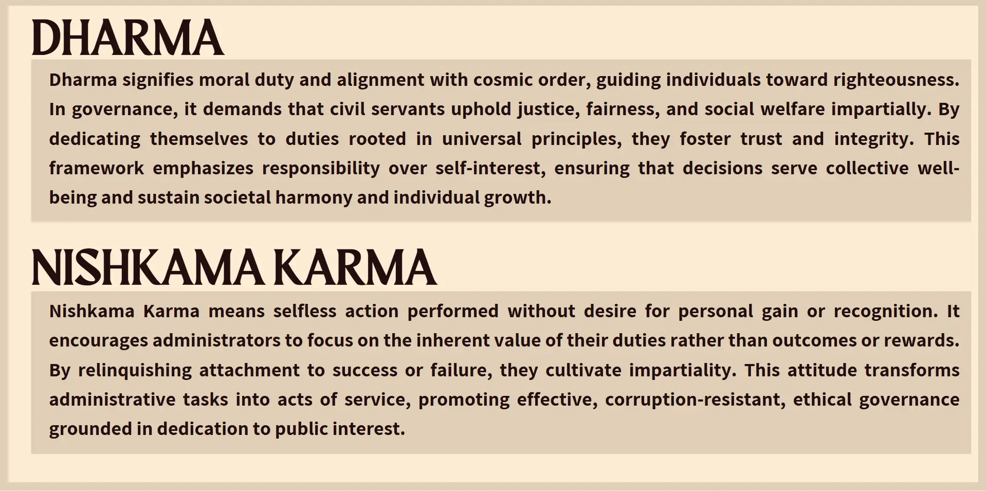 dharma nishkama