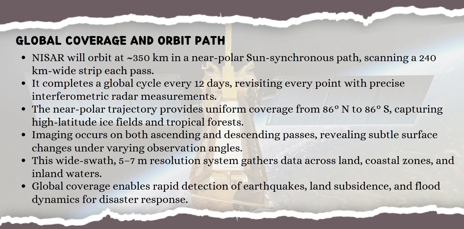 global coverage and orbit