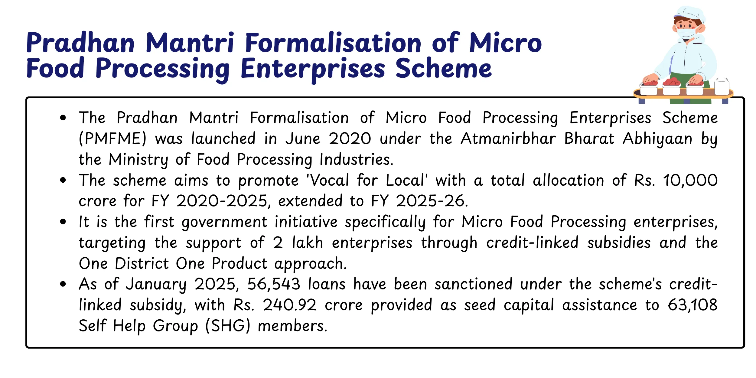 food processing enterprises scheme